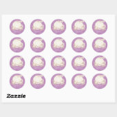 Rond Cendrillon Princesse Purple Gold Carrier Sticker (Feuille)