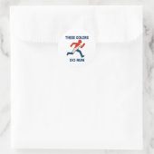 Rond Ces Couleurs Exécutent Sticker (Sac)