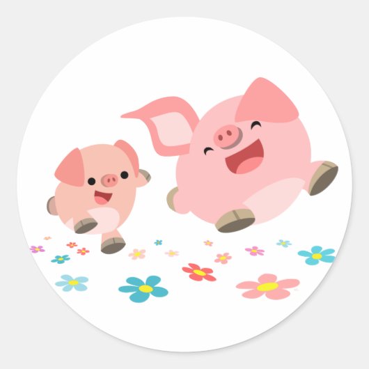 Rond C'est le printemps ! ! - Deux mignons Sticker pour (Devant)
