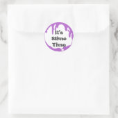 Rond C'est Slime time Anniversaire Fête Favor Sticker (Sac)