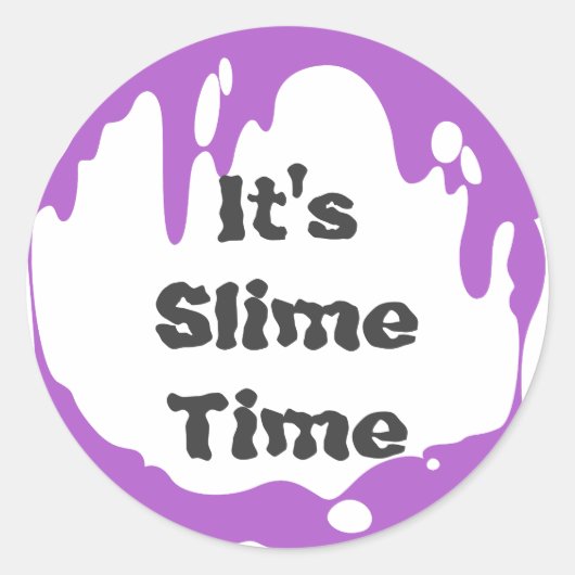 Rond C'est Slime time Anniversaire Fête Favor Sticker (Devant)