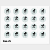 Rond C'est un garçon ! Sticker Bleu Bébé Buggy (Feuille)