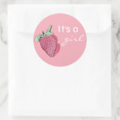 Rond C'est un Sticker à fraise rose fille (Sac)