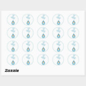 Rond C'est un Sticker Baby shower garçon (Feuille)