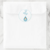 Rond C'est un Sticker Baby shower garçon (Sac)