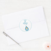Rond C'est un Sticker Baby shower garçon (Enveloppe)