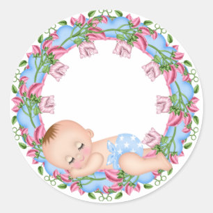 Rond C'est un Sticker Baby shower garçon