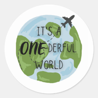 Rond C'est un Sticker Mondial à un seul derful