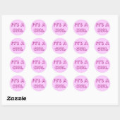 Rond C'est un Sticker pour filles (Feuille)