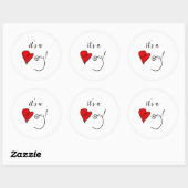 Rond C'est un Sticker pour garçon (Feuille)