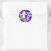 Rond C'est un Sticker pour le Tea Party d'anniversaire (Sac)