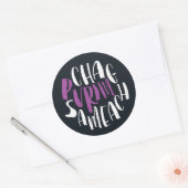 Rond Chag Sameach Happy Purim Sticker noir (Enveloppe)