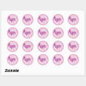 Rond Chag Sameach Pink Purim Sticker (Feuille)