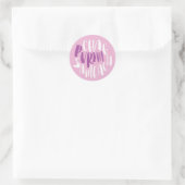 Rond Chag Sameach Pink Purim Sticker (Sac)