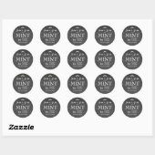 Rond Chalkboard Hearts Mariage Mint Favoriser Sticker (Feuille)