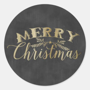 Rond Chalkboard Sticker or Joyeux Noël