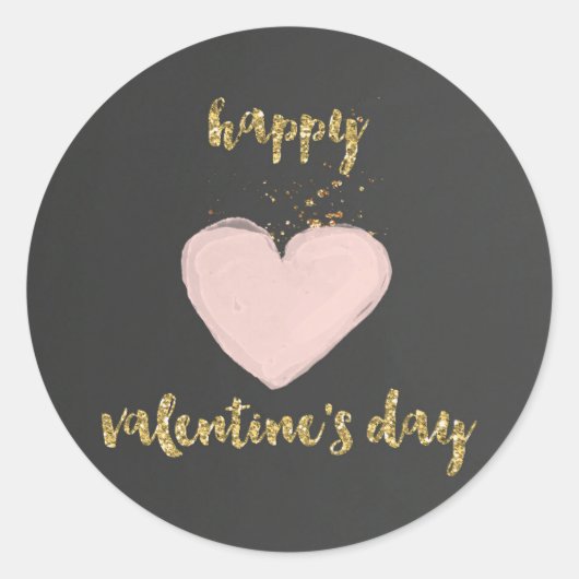 Rond Chalkboard Sticker Saint Valentin (Devant)