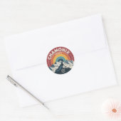 Rond Chamonix France Retro Mountain Sticker (Enveloppe)