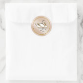 Rond Chanpaigne Gold Swan Classic Round Sticker (Sac)