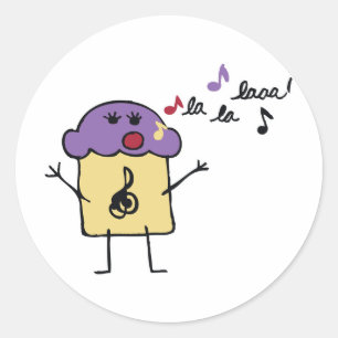 Rond Chanter Muffin - Sticker