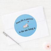 Rond Chaque vie est précieuse ! Sticker pour les droits (Enveloppe)