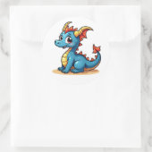 Rond Charming Cartoon Dragon Sticker (Sac)