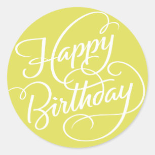 ROND CHARTREUSE JOLIE ANNIVERSAIRE STICKER
