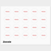 Rond Chase Progress not Perfection Sticker (Feuille)