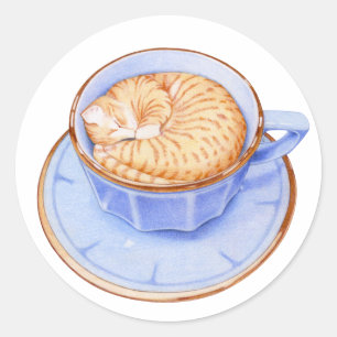 Rond Chat dans Sticker Café