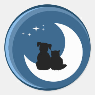 Rond Chat et chien Best Friends sticker