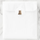 Rond Chat Grumpy "Pas aujourd'hui, humain" Sticker Funn (Sac)
