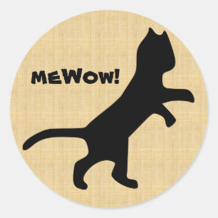 Rond Chat's meWOW Bois personnalisable Grand Sticker de