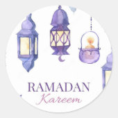 Rond Chaussons d'aquarelle Ramadan Sticker Kareem Ramad (Devant)