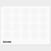 Rond Cheers to Love Wedding Favor Sticker (Feuille)