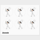 Rond Chef Art avec Sticker Anniversaire (Feuille)