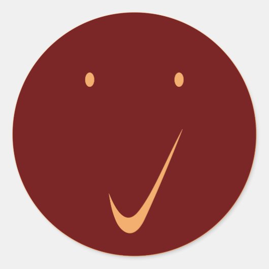 Rond Chèque - Tic/Orange. Sticker rectangulaire (Devant)