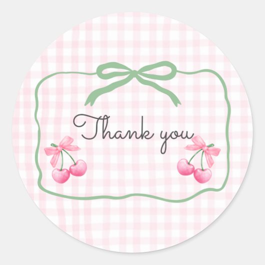 Rond Cherry sur le dessus Premier Anniversaire Sticker (Devant)