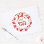 Rond Cherry sur le dessus Sticker d'anniversaire (Enveloppe)