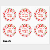 Rond Cherry sur le dessus Sticker d'anniversaire (Feuille)
