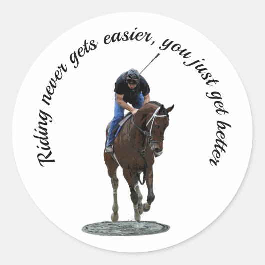 Rond Cheval Thoroughbred Galloping Et Sticker Rider (Devant)