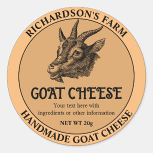 Rond Chèvre Cheese Produits personnalisés Sticker