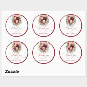 Rond Chic automne terracotta boho sticker enterrement d (Feuille)