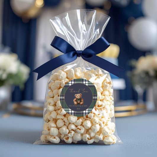 Rond Chic Elegant Fancy Bear Theme sticker