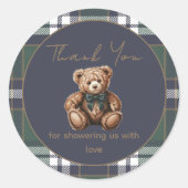 Rond Chic Elegant Fancy Bear Theme sticker (Devant)