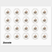 Rond Chic Tour Eiffel Sticker 50e Anniversaire (Feuille)