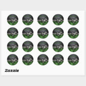 Rond Chic Zebra Sweet Seize Sticker (Feuille)