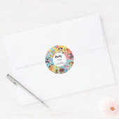 Rond Chiens mignons Anniversaire Fête Favoriser Sticker (Enveloppe)