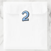 Rond Chiffre Silly 2 Sticker bleu (Sac)