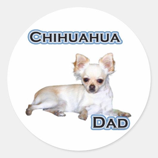 Rond Chihuahua Dad 4 - Sticker (Devant)