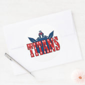 Rond Chino Valley Titans Clear Sticker (Enveloppe)